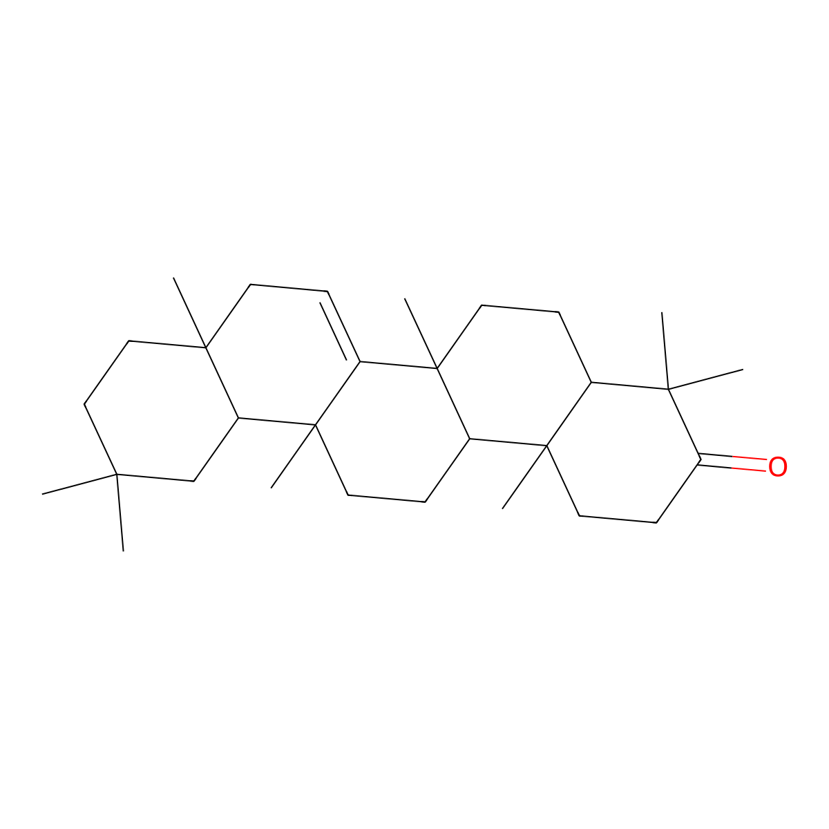 Taraxerone molecular structure, CAS 514-07-8