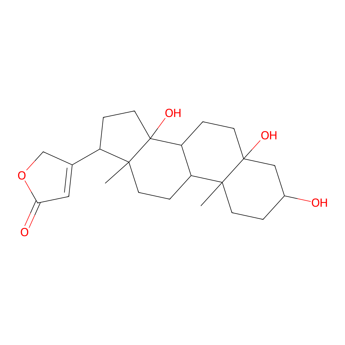 Periplogenin molecular structure, CAS 514-39-6