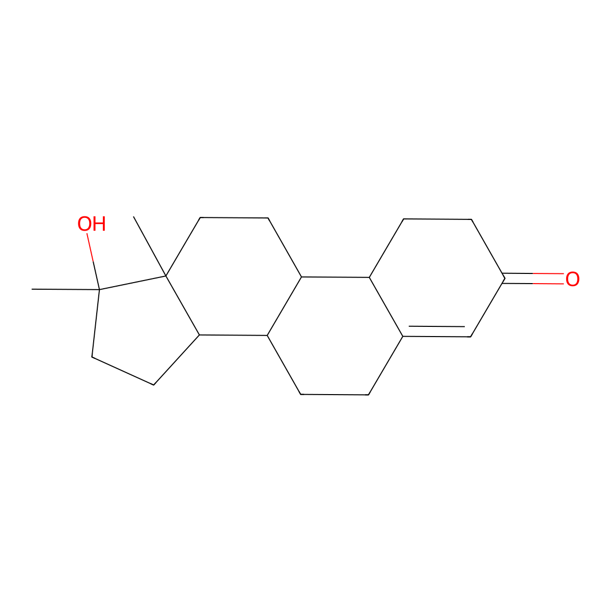 Methylnortestosterone molecular structure, CAS 514-61-4