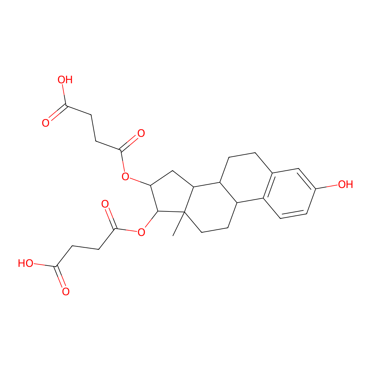 Estriol Succinate molecular structure, CAS 514-68-1