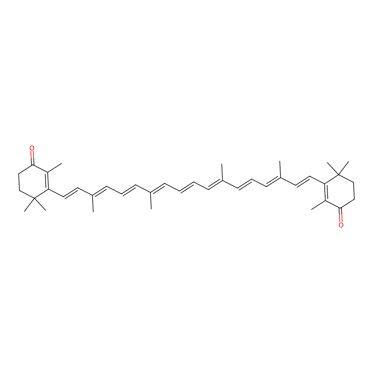 Canthaxanthin molecular structure, CAS 514-78-3