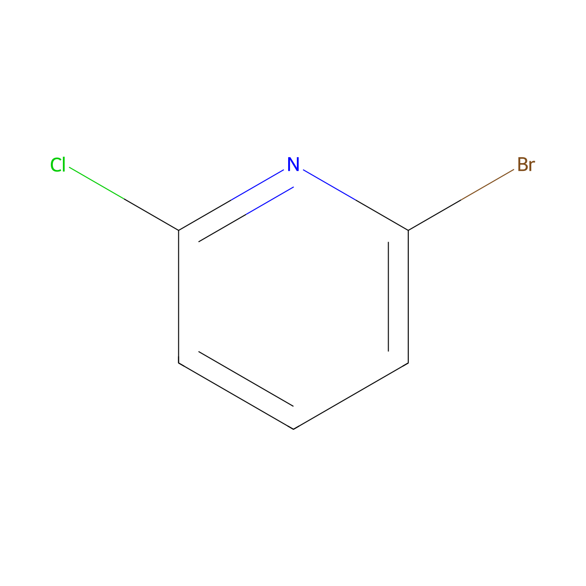 2-Bromo-6-chloropyridine molecular structure, CAS 5140-72-7