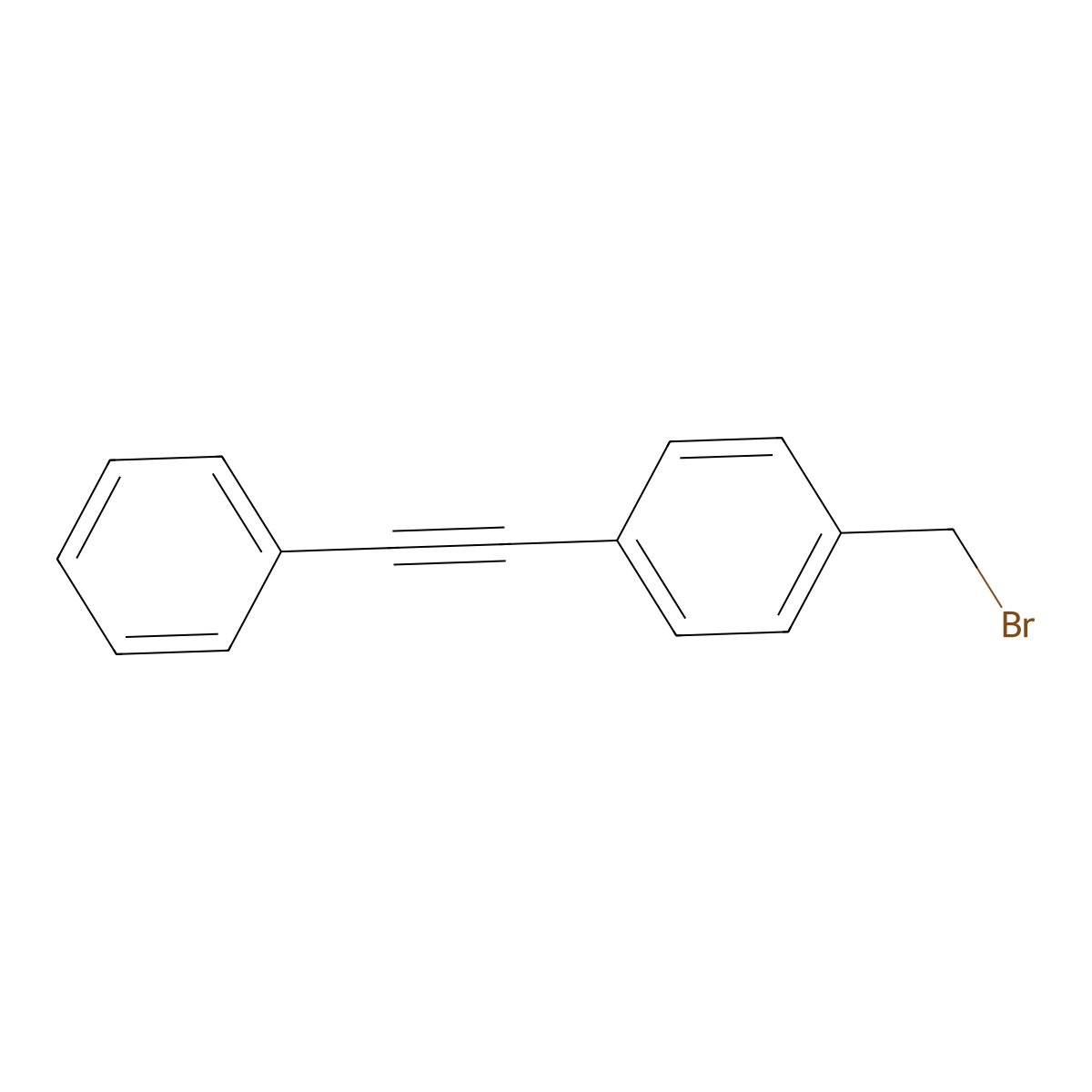 1-(Bromomethyl)-4-(phenylethynyl)benzene molecular structure, CAS 5140-95-4