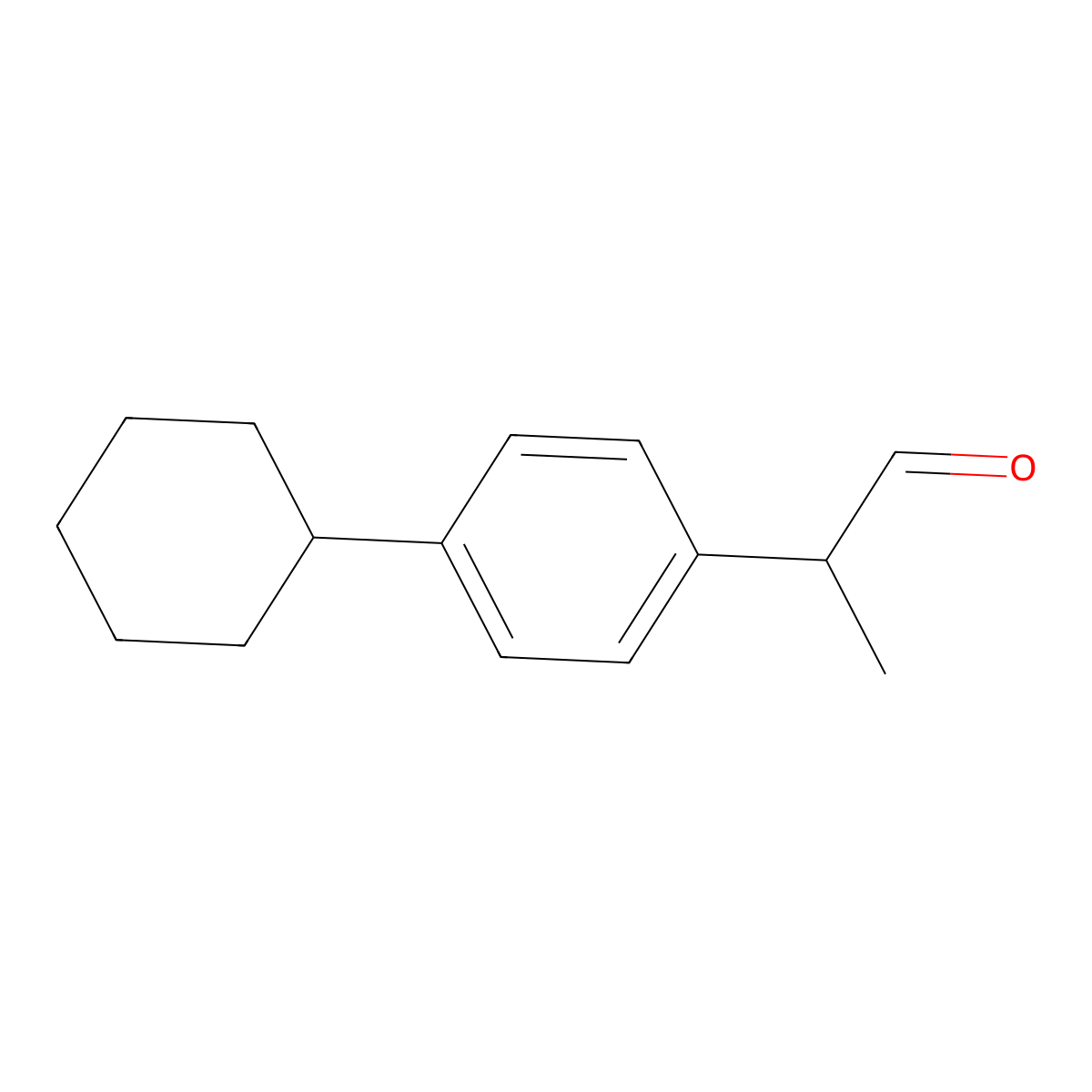 2-(4-Cyclohexylphenyl)propanal molecular structure, CAS 51407-45-5