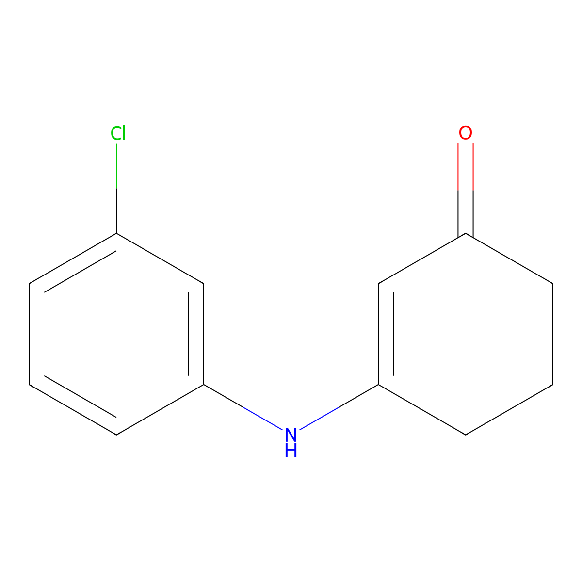 3-[(3-Chlorophenyl)amino]cyclohex-2-en-1-one molecular structure, CAS 51409-82-6