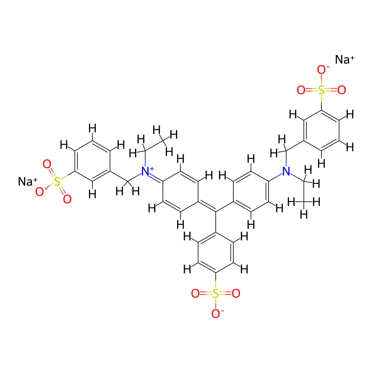 Light green SF yellowish molecular structure, CAS 5141-20-8