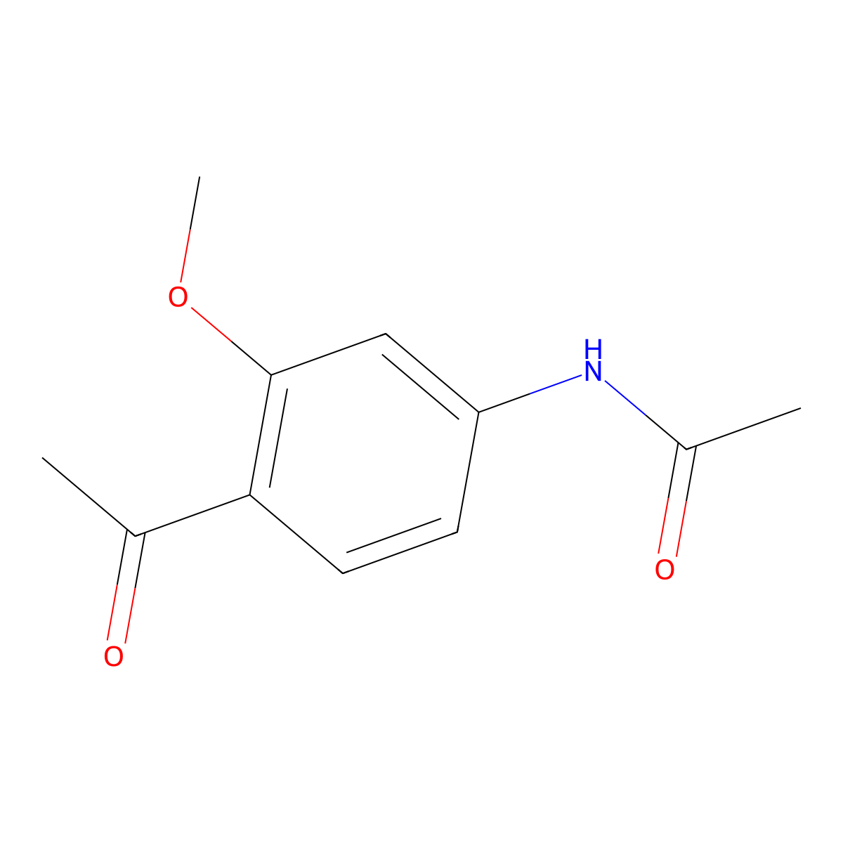N-(4-acetyl-3-methoxyphenyl)acetamide molecular structure, CAS 51410-08-3