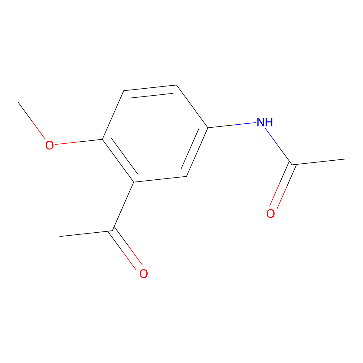 3-Acetyl-4-methoxyacetanilide molecular structure, CAS 51410-09-4