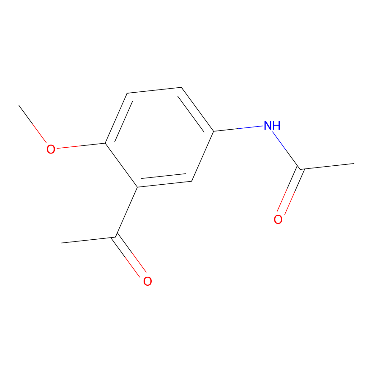 3-Acetyl-4-methoxyacetanilide molecular structure, CAS 51410-09-4