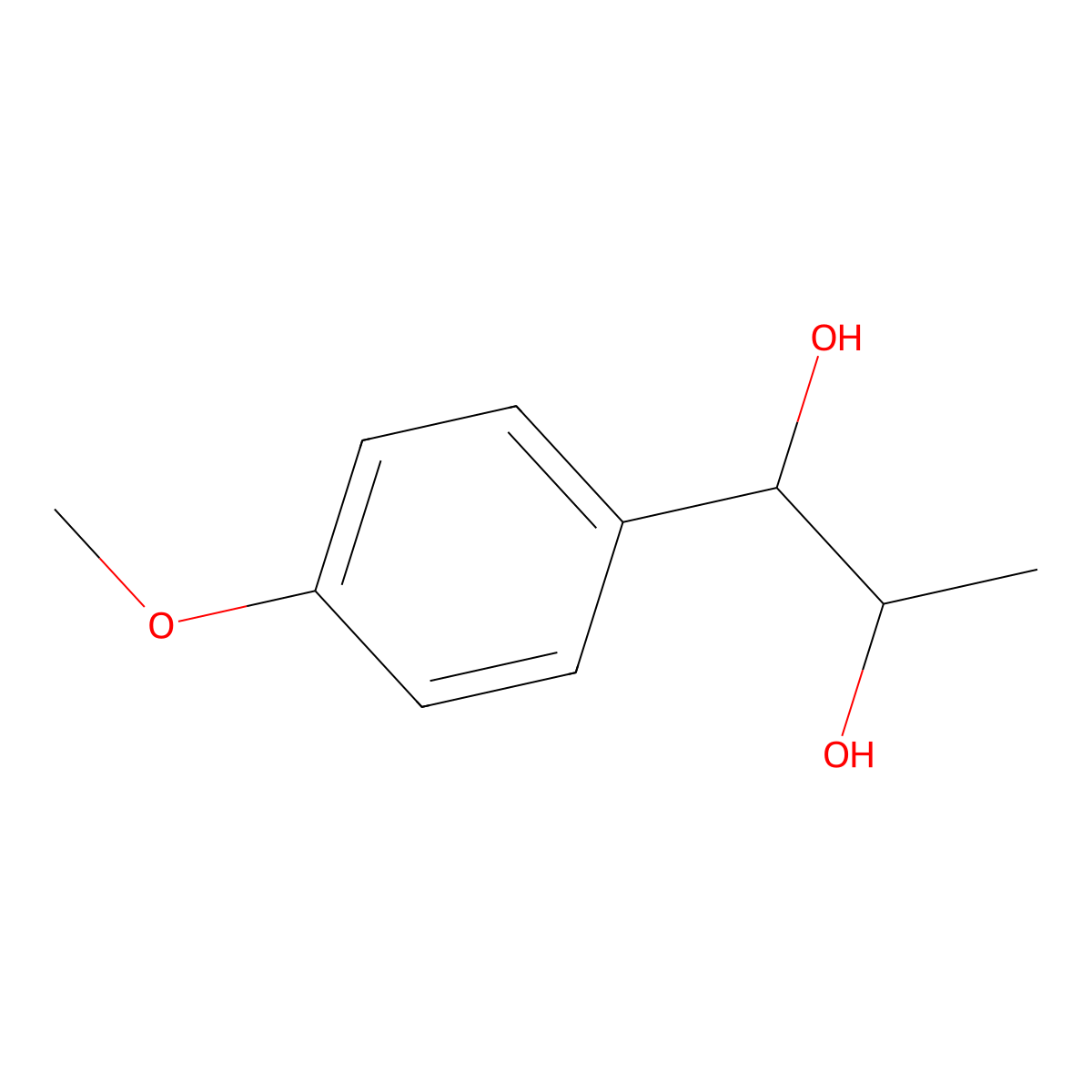 1-(4-Methoxyphenyl)propane-1,2-diol molecular structure, CAS 51410-48-1