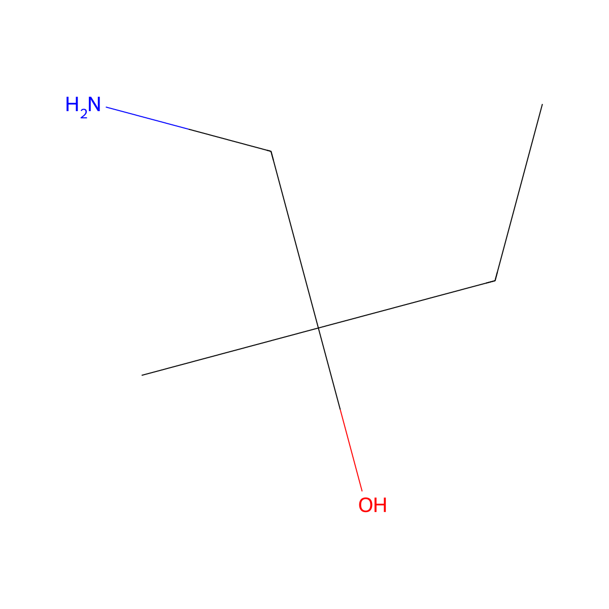1-Amino-2-methylbutan-2-ol molecular structure, CAS 51411-49-5