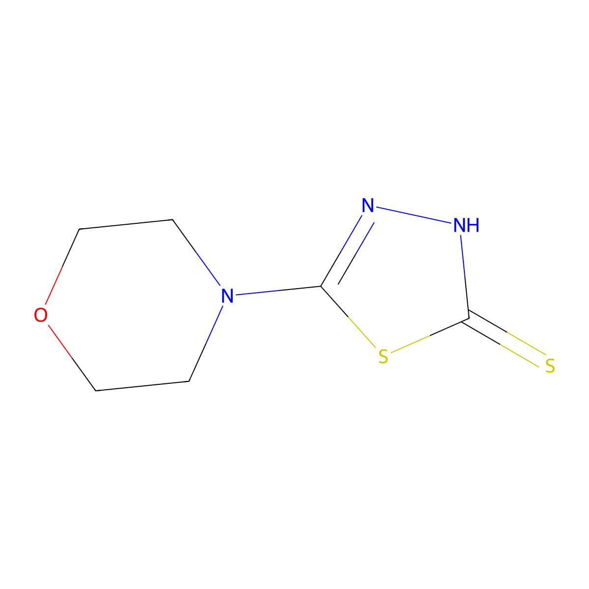 5-(Morpholin-4-yl)-1,3,4-thiadiazole-2(3H)-thione molecular structure, CAS 51412-74-9