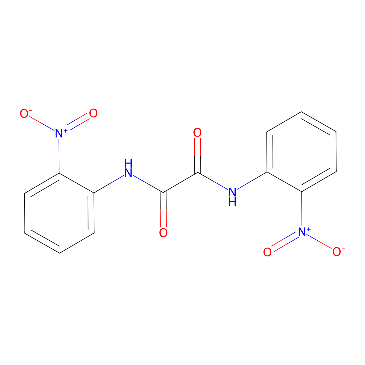 N,N'-bis(2-nitrophenyl)ethanediamide molecular structure, CAS 51413-45-7