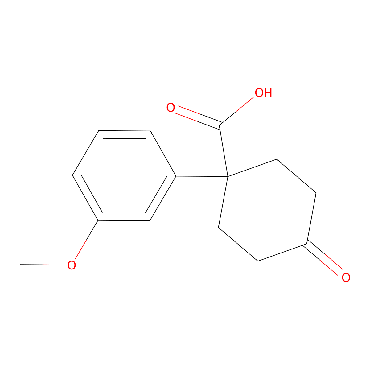 1-(3-Methoxyphenyl)-4-oxocyclohexanecarboxylic Acid molecular structure, CAS 51414-27-8