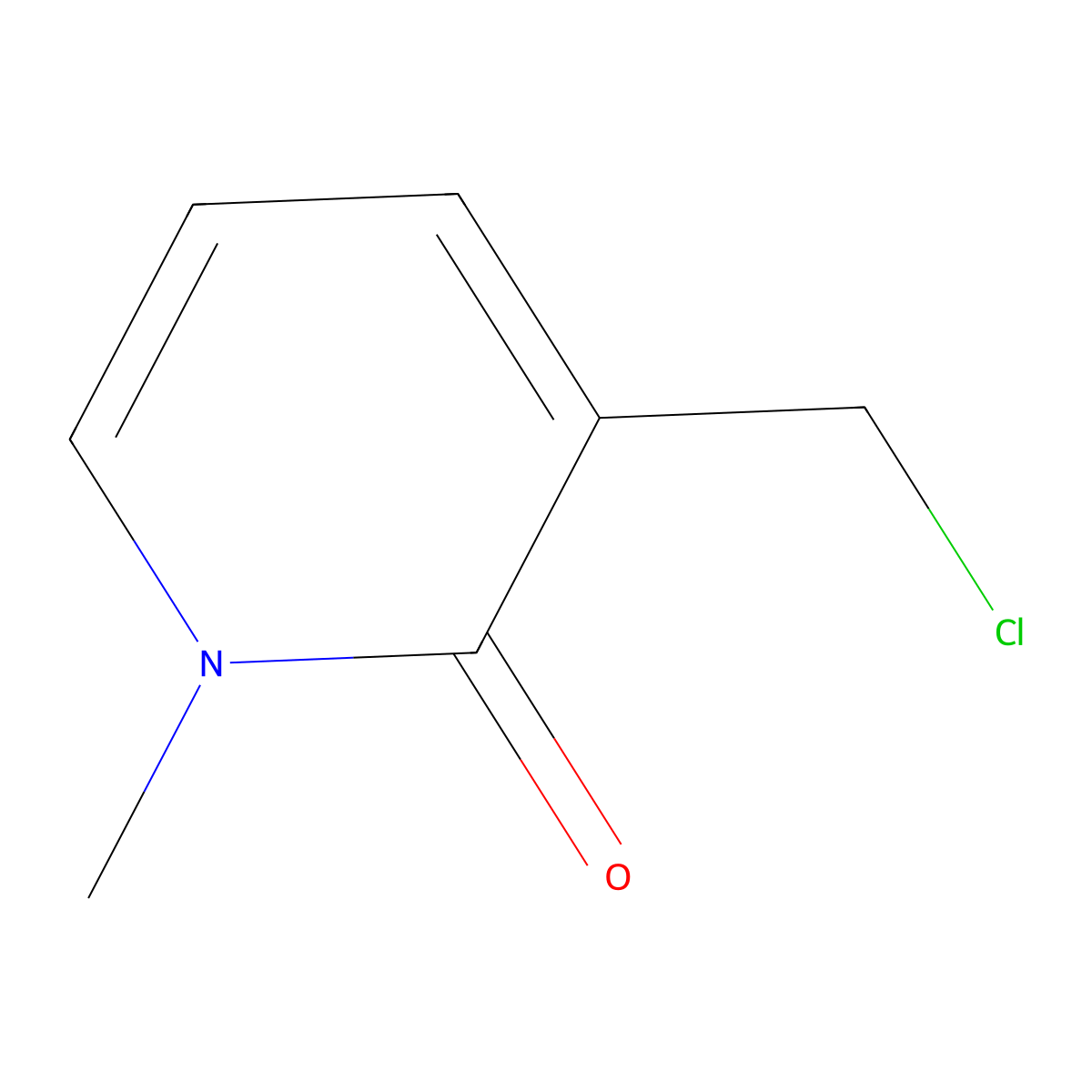3-(chloromethyl)-1-methylpyridin-2(1H)-one molecular structure, CAS 51417-15-3