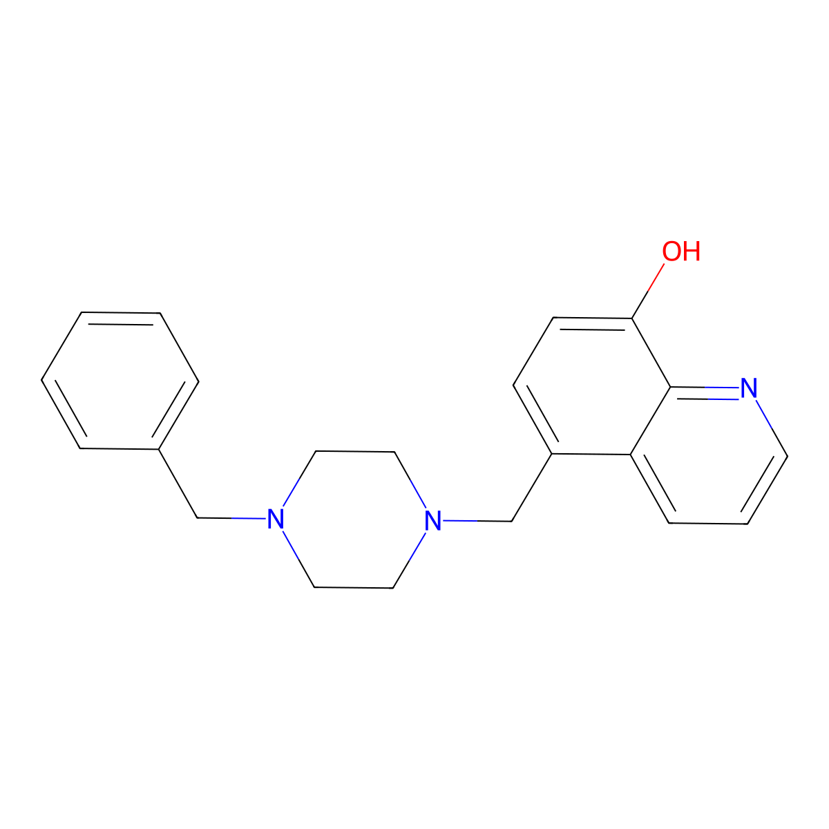 5-[(4-Benzylpiperazin-1-yl)methyl]quinolin-8-ol molecular structure, CAS 514185-13-8