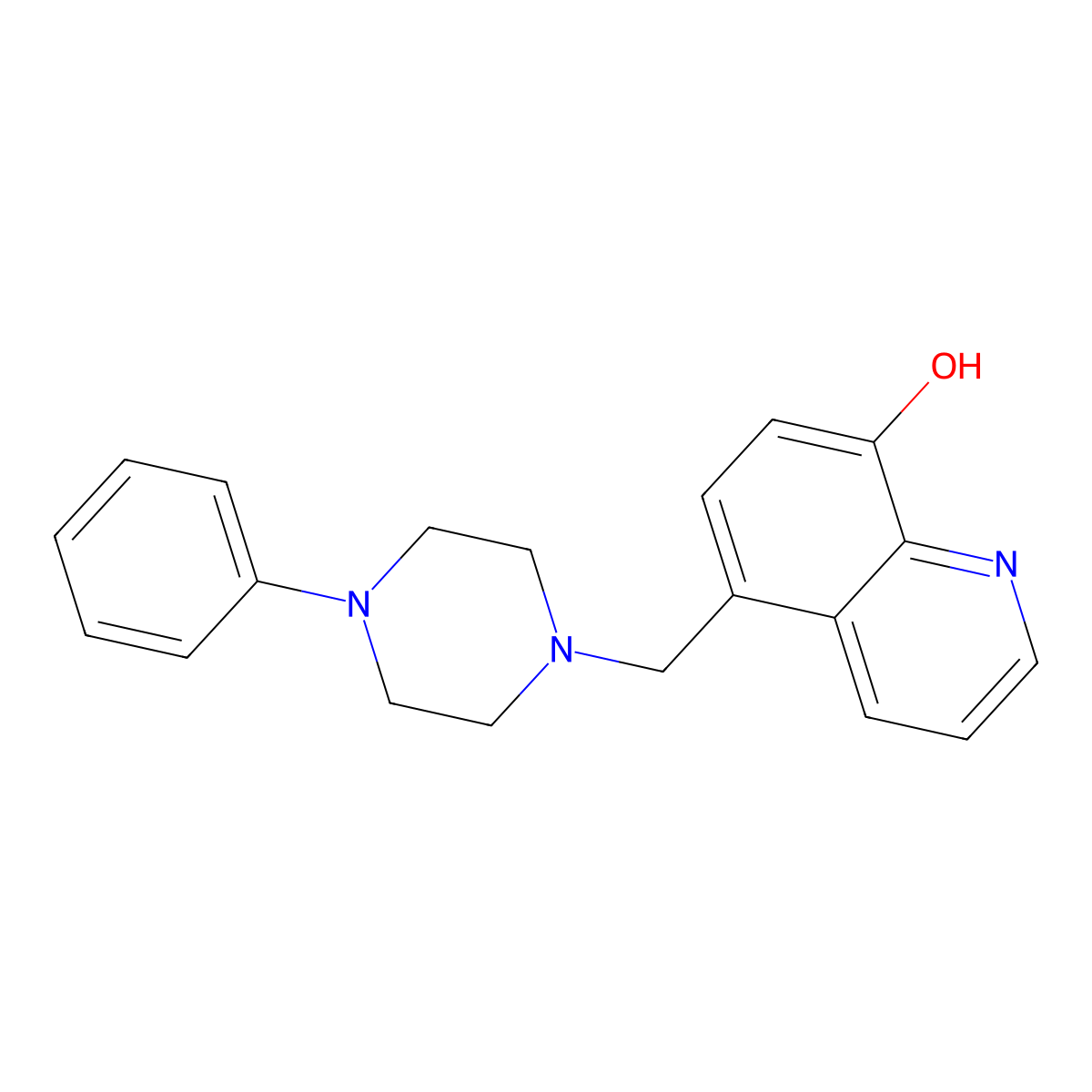 5-[(4-Phenylpiperazin-1-yl)methyl]quinolin-8-ol molecular structure, CAS 514185-14-9