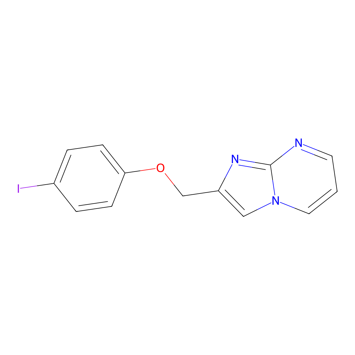 2-((4-Iodophenoxy)methyl)imidazo[1,2-a]pyrimidine molecular structure, CAS 514186-43-7