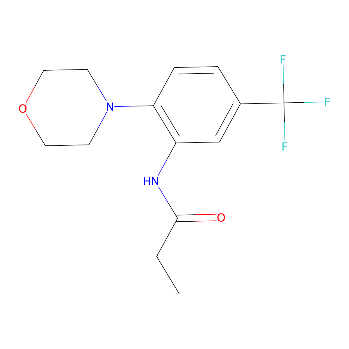 N-[2-morpholin-4-yl-5-(trifluoromethyl)phenyl]propanamide molecular structure, CAS 514197-93-4