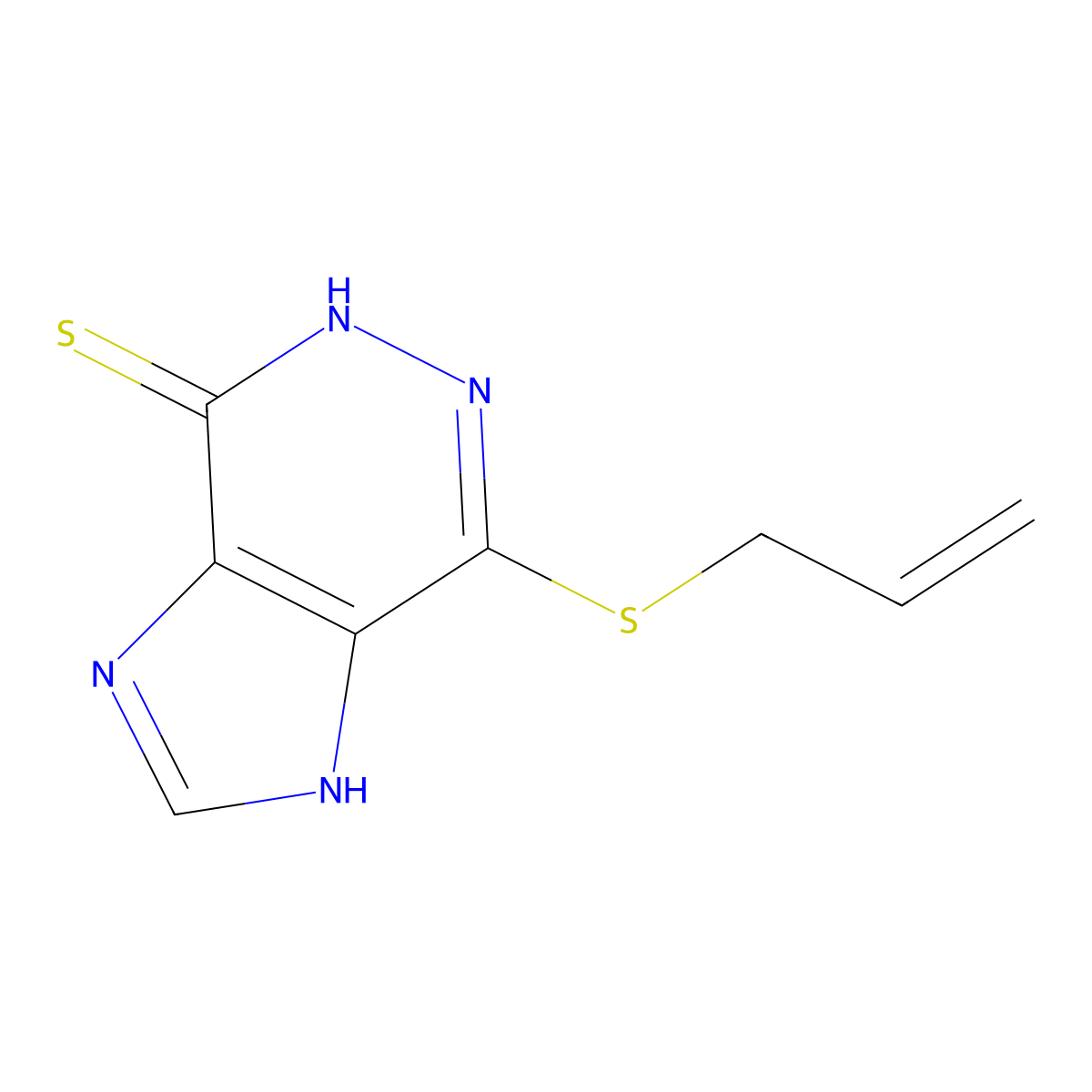 4-(Allylthio)-1H-imidazo(4,5-d)pyridazin-7-yl hydrosulfide molecular structure, CAS 5142-28-9