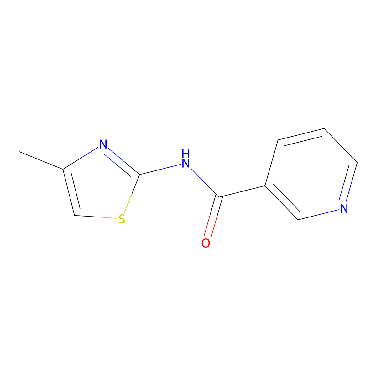 N-(4-methyl-1,3-thiazol-2-yl)pyridine-3-carboxamide molecular structure, CAS 5142-52-9