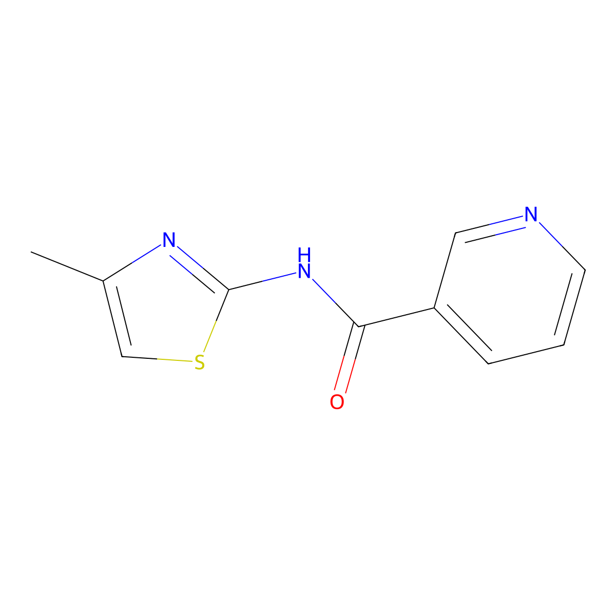 N-(4-methyl-1,3-thiazol-2-yl)pyridine-3-carboxamide molecular structure, CAS 5142-52-9