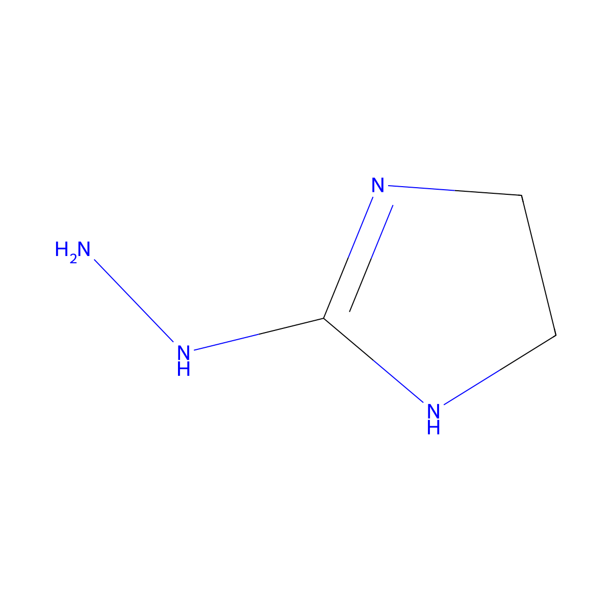 2-hydrazino-4,5-dihydro-1H-imidazole molecular structure, CAS 51420-32-7
