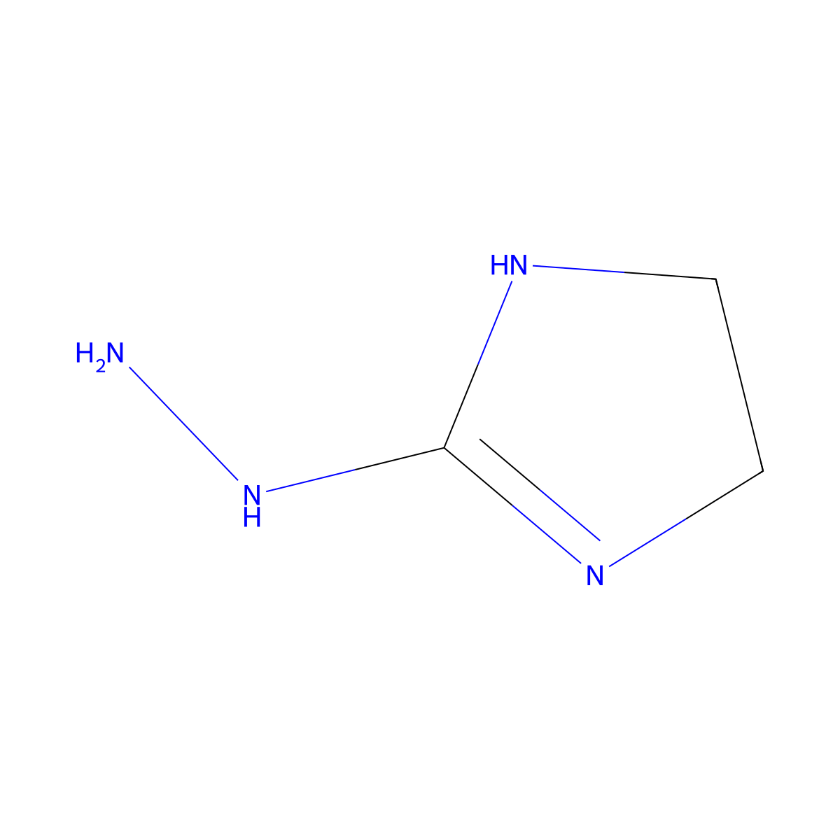 2-hydrazino-4,5-dihydro-1H-imidazole molecular structure, CAS 51420-32-7