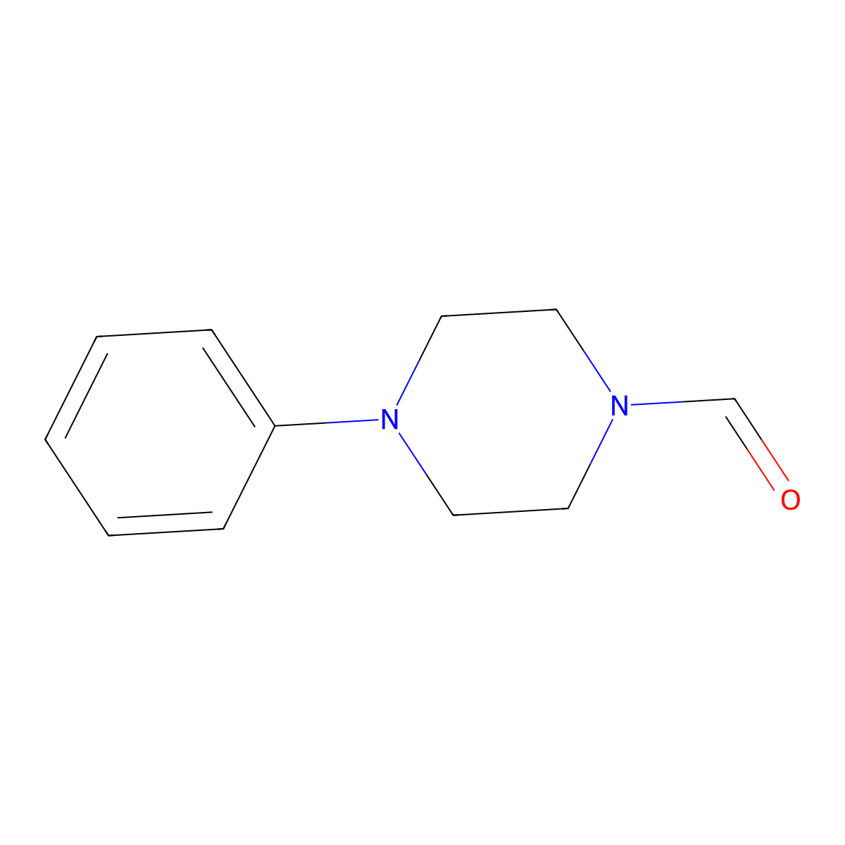 4-Phenylpiperazine-1-carbaldehyde molecular structure, CAS 51420-33-8