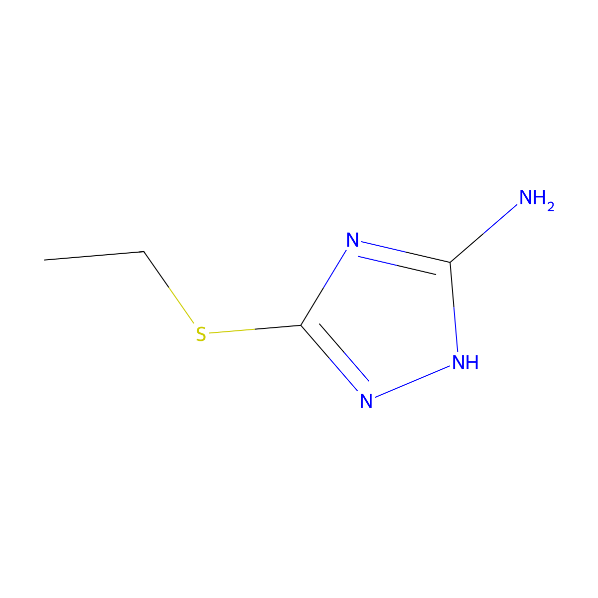 3-(ethylthio)-1H-1,2,4-triazol-5-amine molecular structure, CAS 51420-35-0
