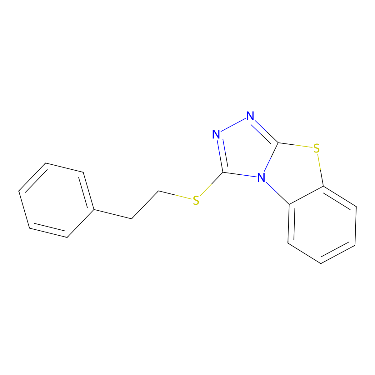 3-[(2-Phenylethyl)thio][1,2,4]triazolo[3,4-b][1,3]benzothiazole molecular structure, CAS 514201-96-8