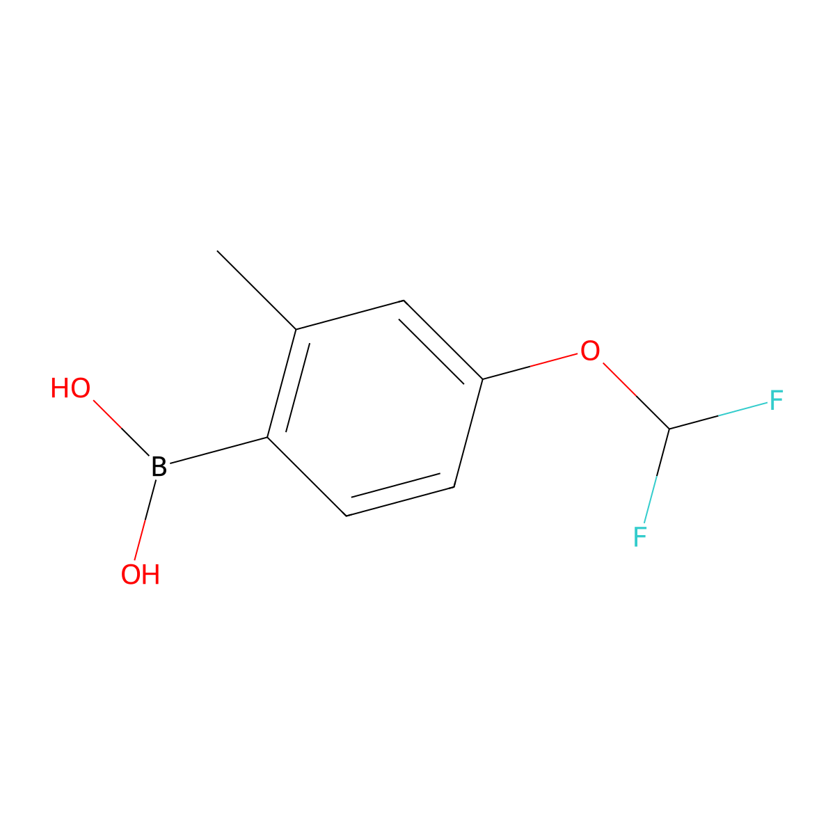 (4-(Difluoromethoxy)-2-methylphenyl)boronic acid molecular structure, CAS 514206-39-4