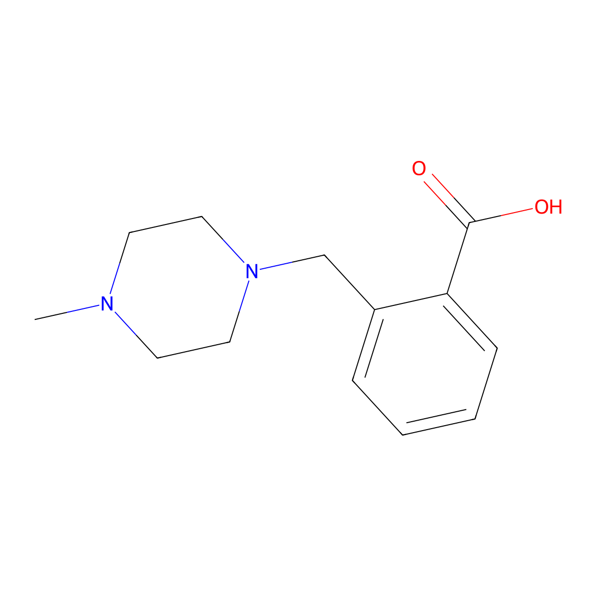 2-(4-Methylpiperazin-1-ylmethyl)benzoic acid molecular structure, CAS 514209-40-6