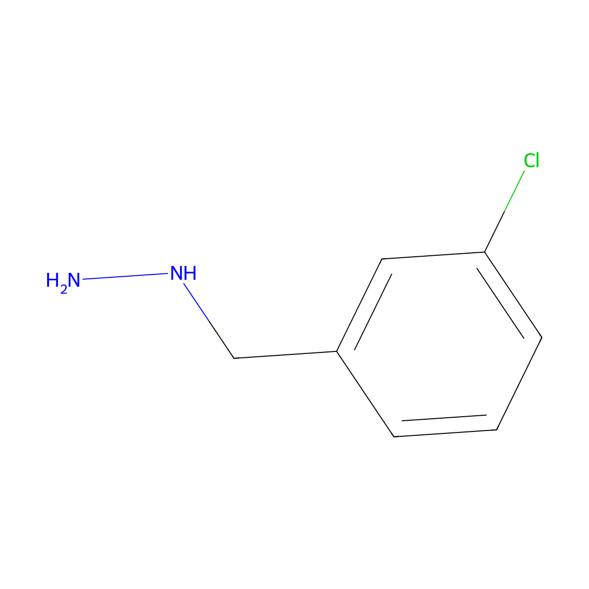 (3-Chlorobenzyl)hydrazine molecular structure, CAS 51421-12-6