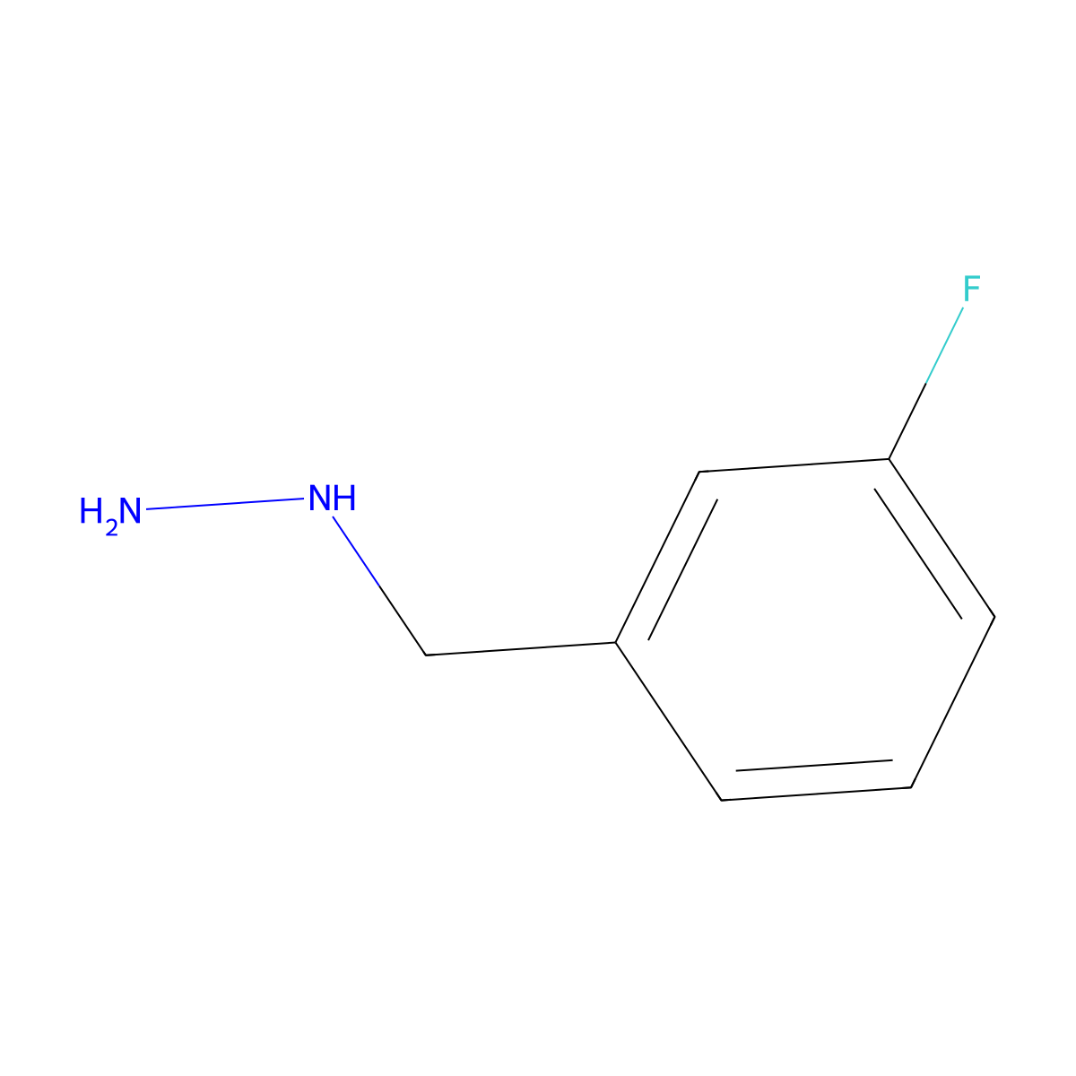3-Fluorobenzylhydrazine molecular structure, CAS 51421-16-0