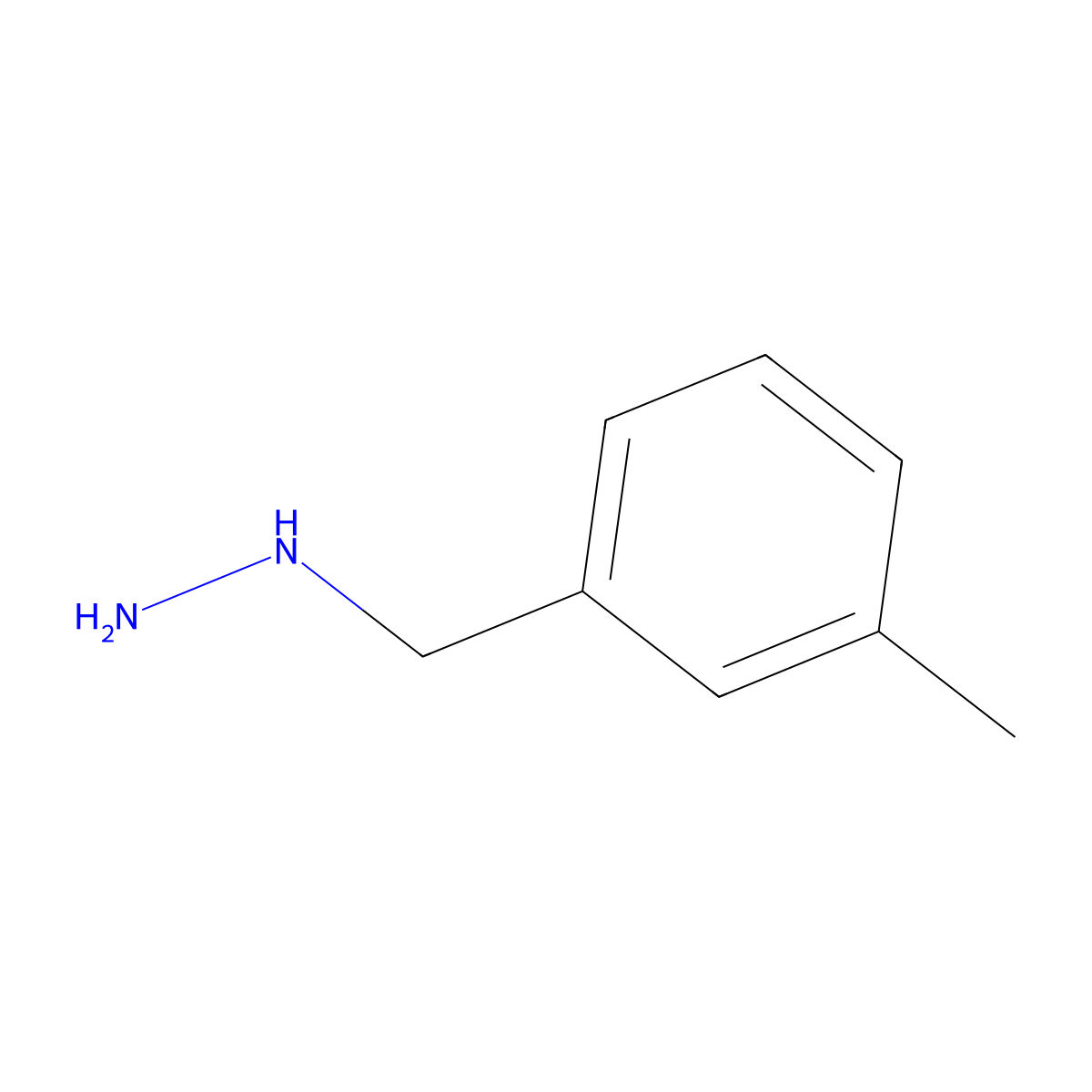 (3-Methylbenzyl)hydrazine molecular structure, CAS 51421-18-2