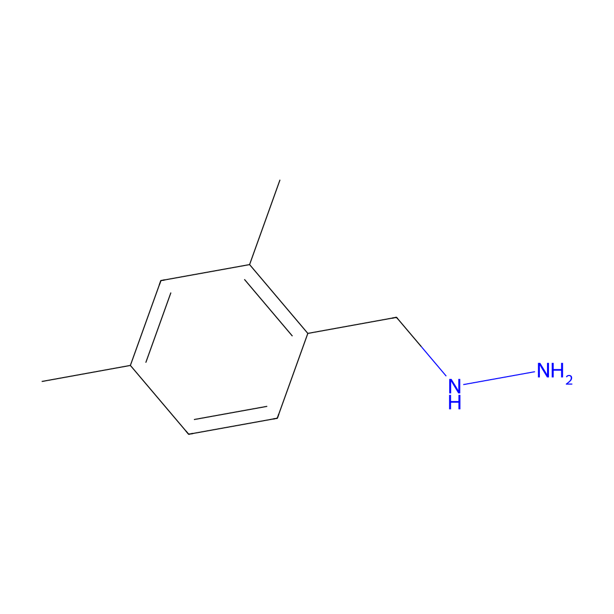 [(2,4-Dimethylphenyl)methyl]hydrazine molecular structure, CAS 51421-20-6