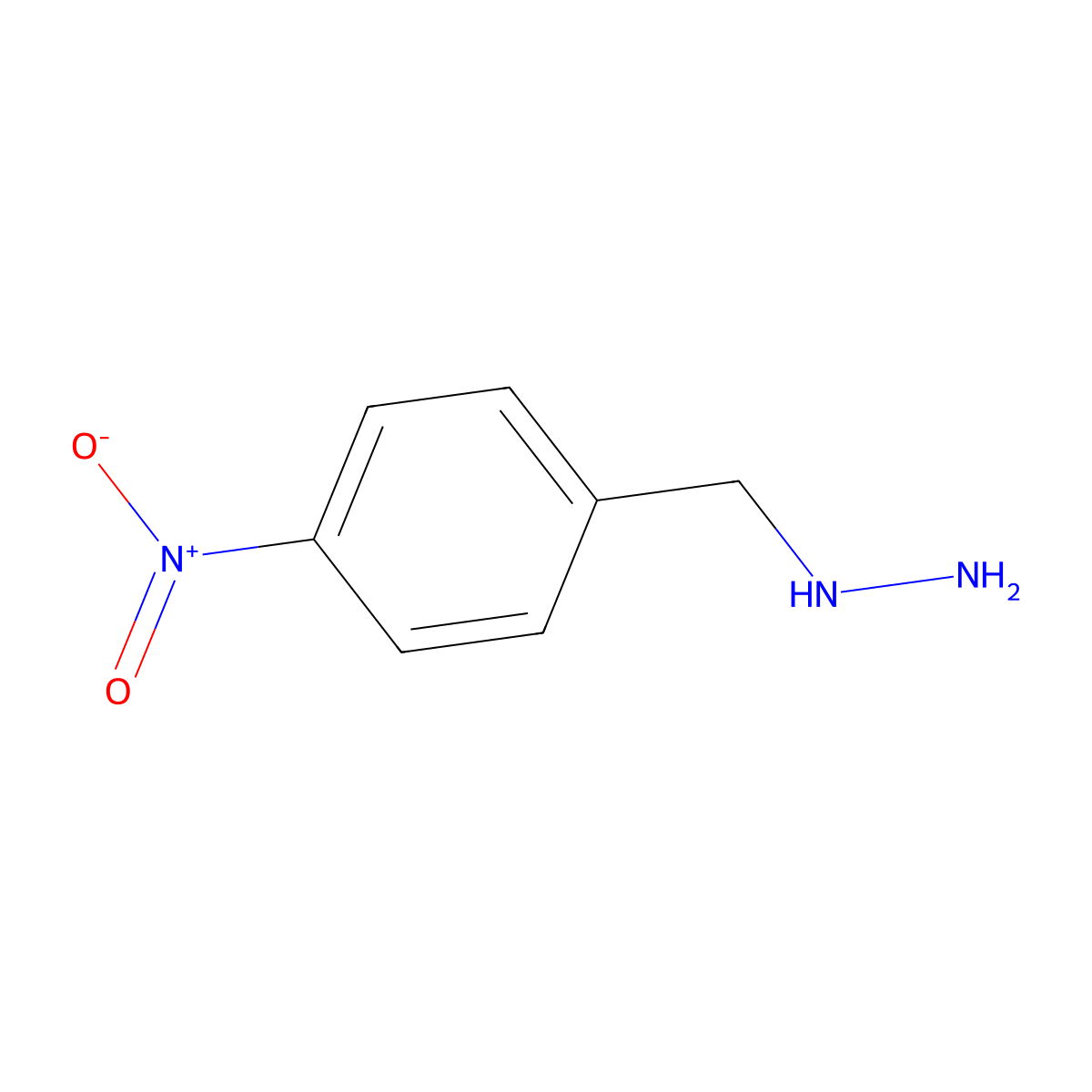 ((4-Nitrophenyl)methyl)hydrazine molecular structure, CAS 51421-21-7
