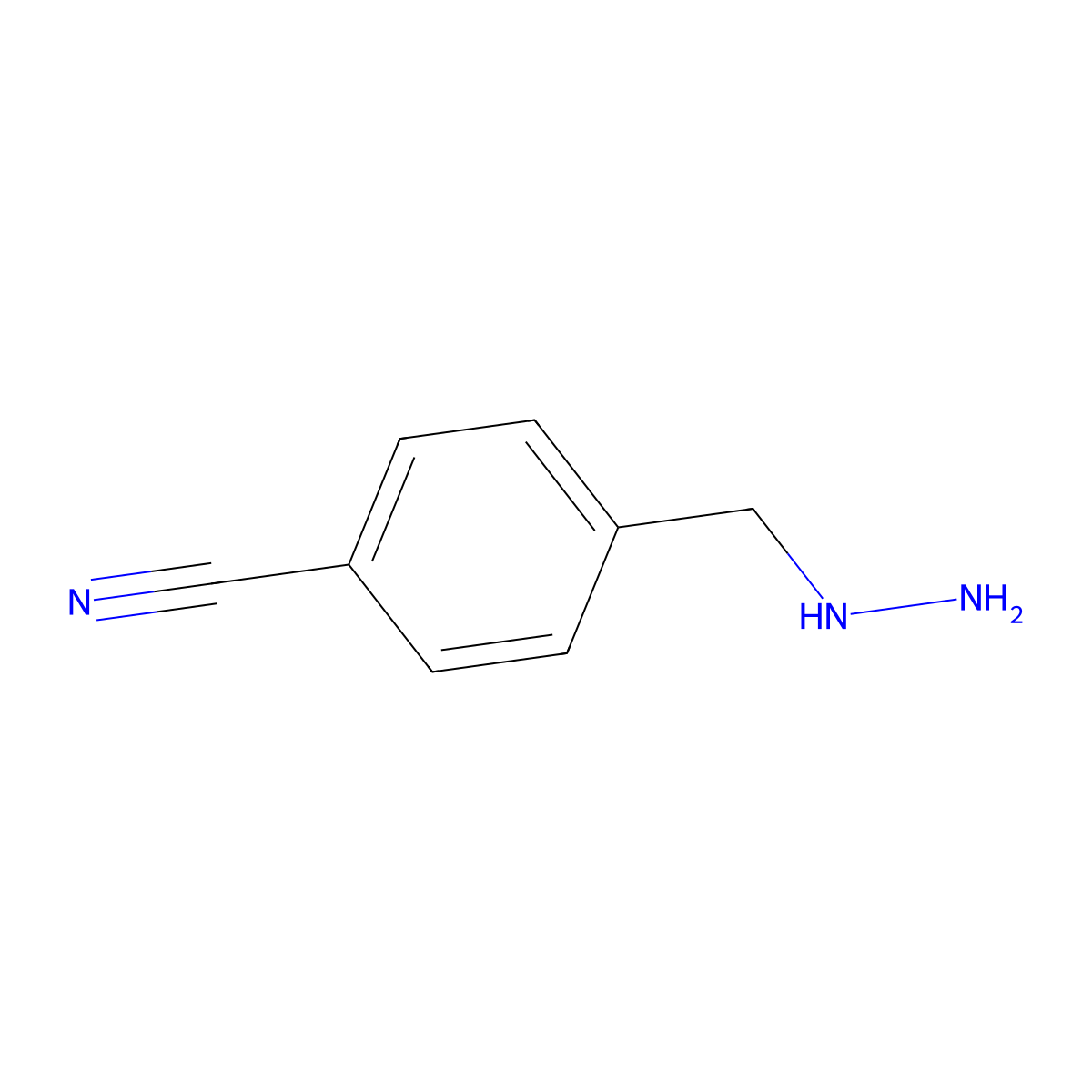 4-(Hydrazinylmethyl)benzonitrile molecular structure, CAS 51421-23-9