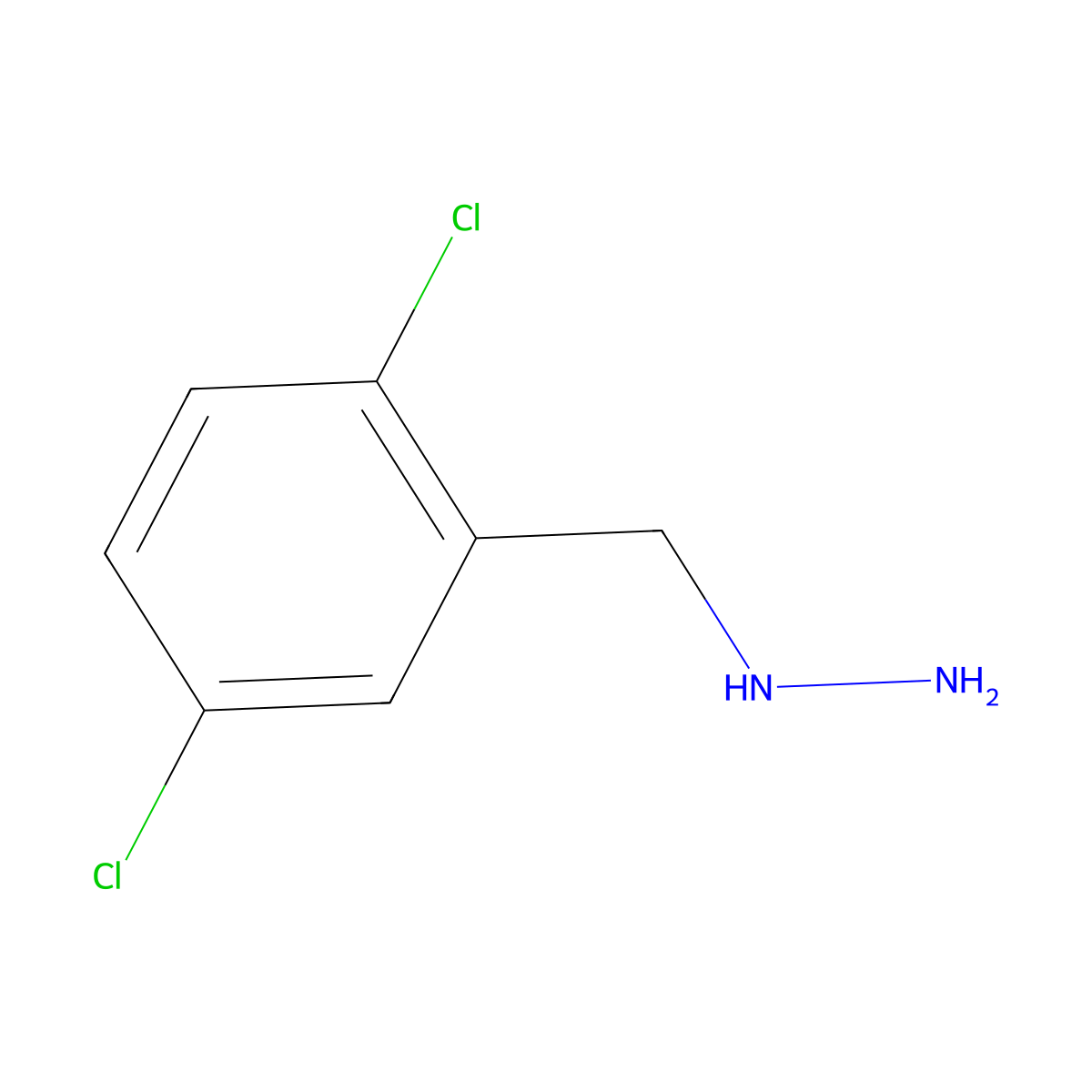 [(2,5-Dichlorophenyl)methyl]hydrazine molecular structure, CAS 51421-24-0