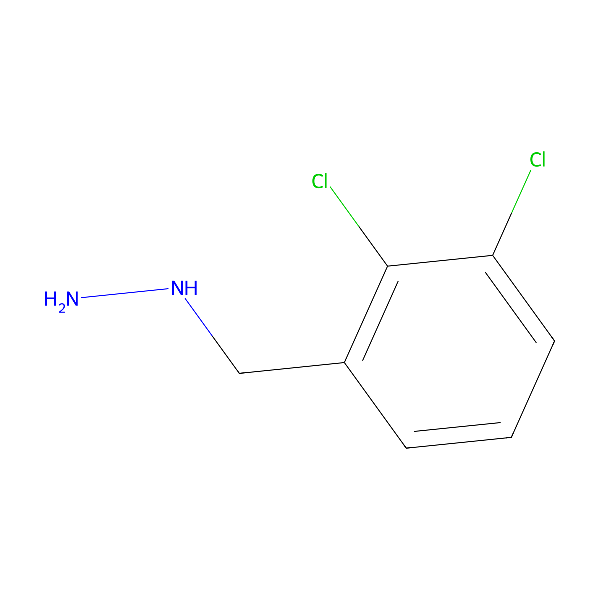 [(2,3-Dichlorophenyl)methyl]hydrazine molecular structure, CAS 51421-26-2