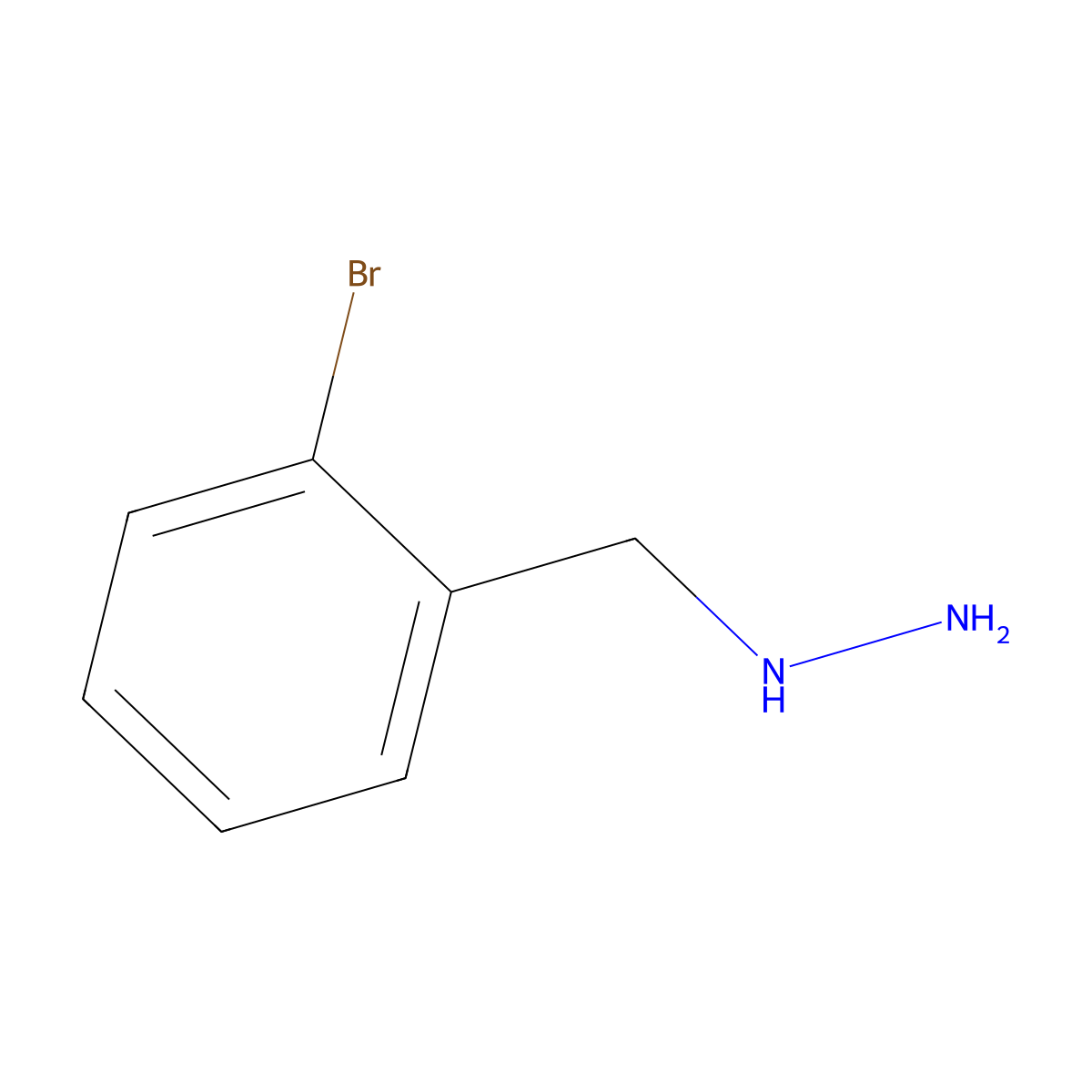 (2-Bromobenzyl)hydrazine molecular structure, CAS 51421-27-3