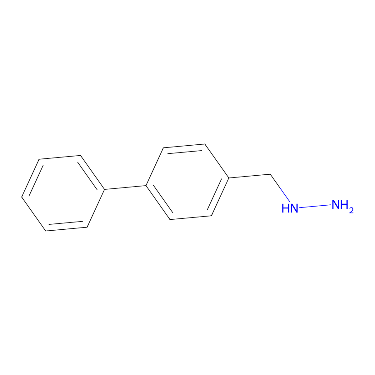 Biphenyl-4-ylmethyl-hydrazine molecular structure, CAS 51421-32-0