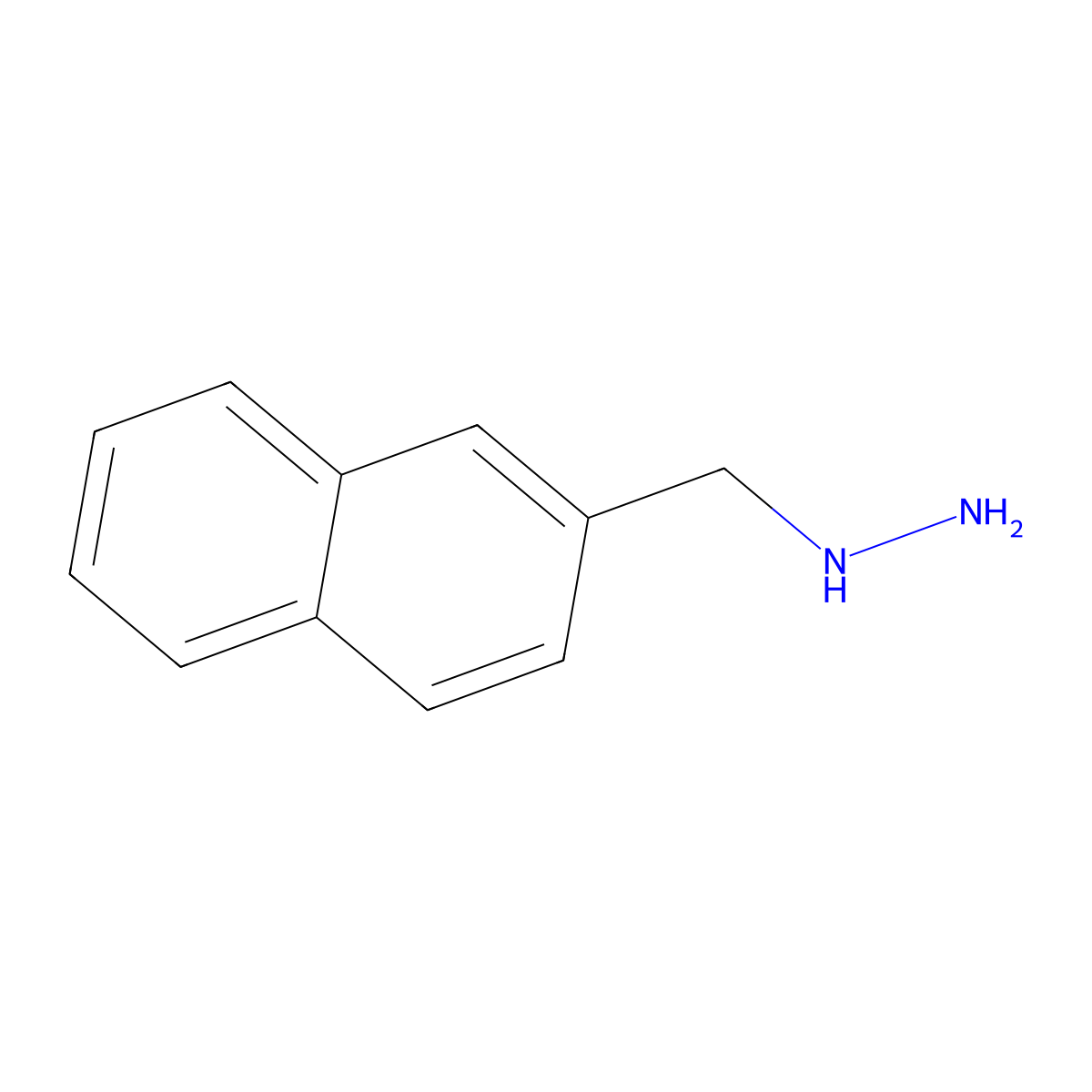 (2-Naphthalenylmethyl)hydrazine molecular structure, CAS 51421-33-1