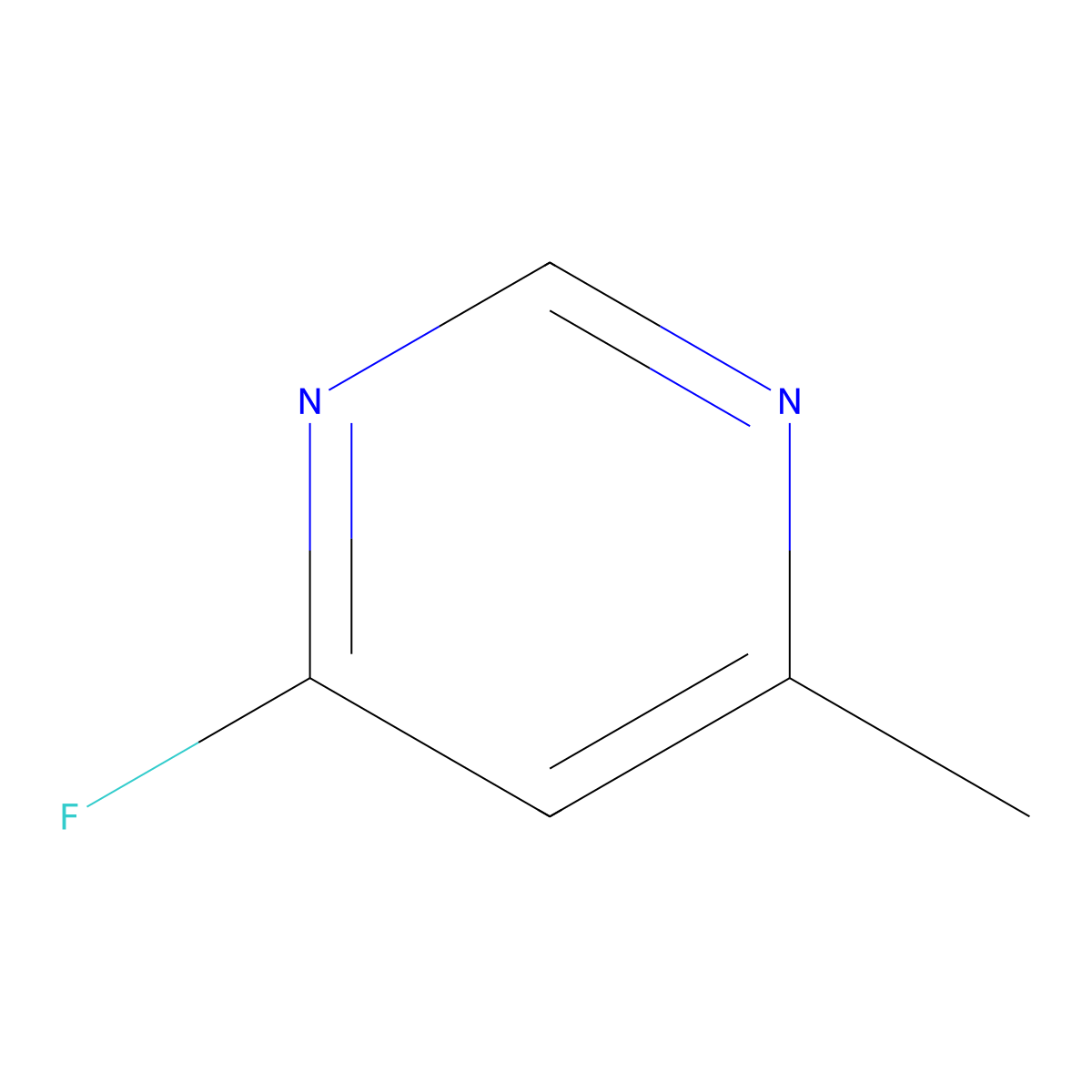 4-Fluoro-6-methylpyrimidine molecular structure, CAS 51421-88-6