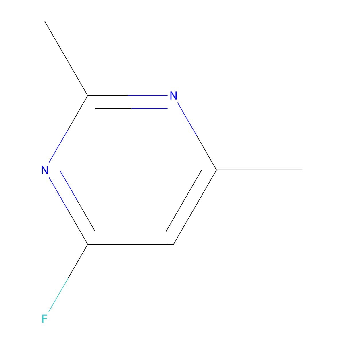 4-Fluoro-2,6-dimethylpyrimidine molecular structure, CAS 51421-90-0