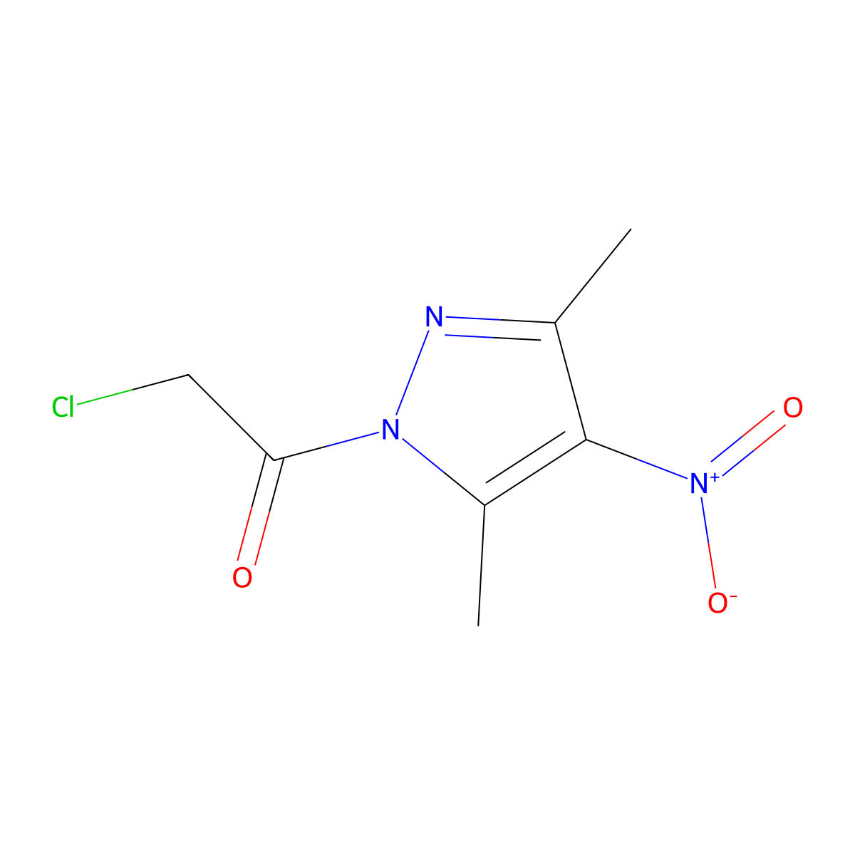 1-(chloroacetyl)-4-nitro-3,5-dimethyl-1H-pyrazole molecular structure, CAS 514217-68-6