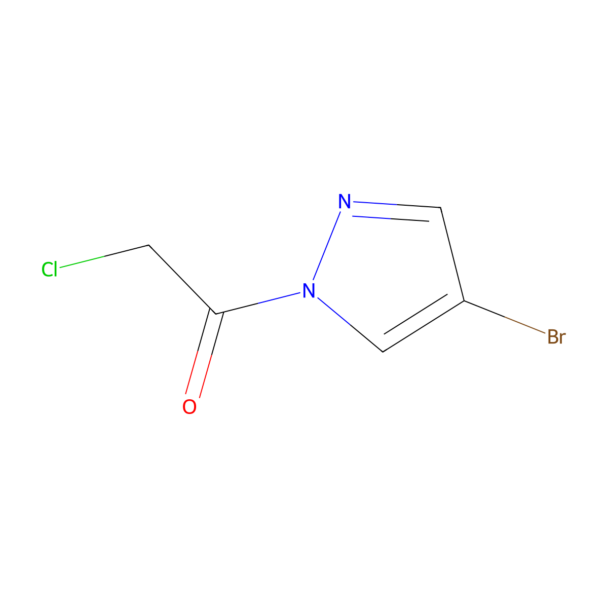 1-(4-Bromopyrazol-1-yl)-2-chloroethanone molecular structure, CAS 514217-70-0