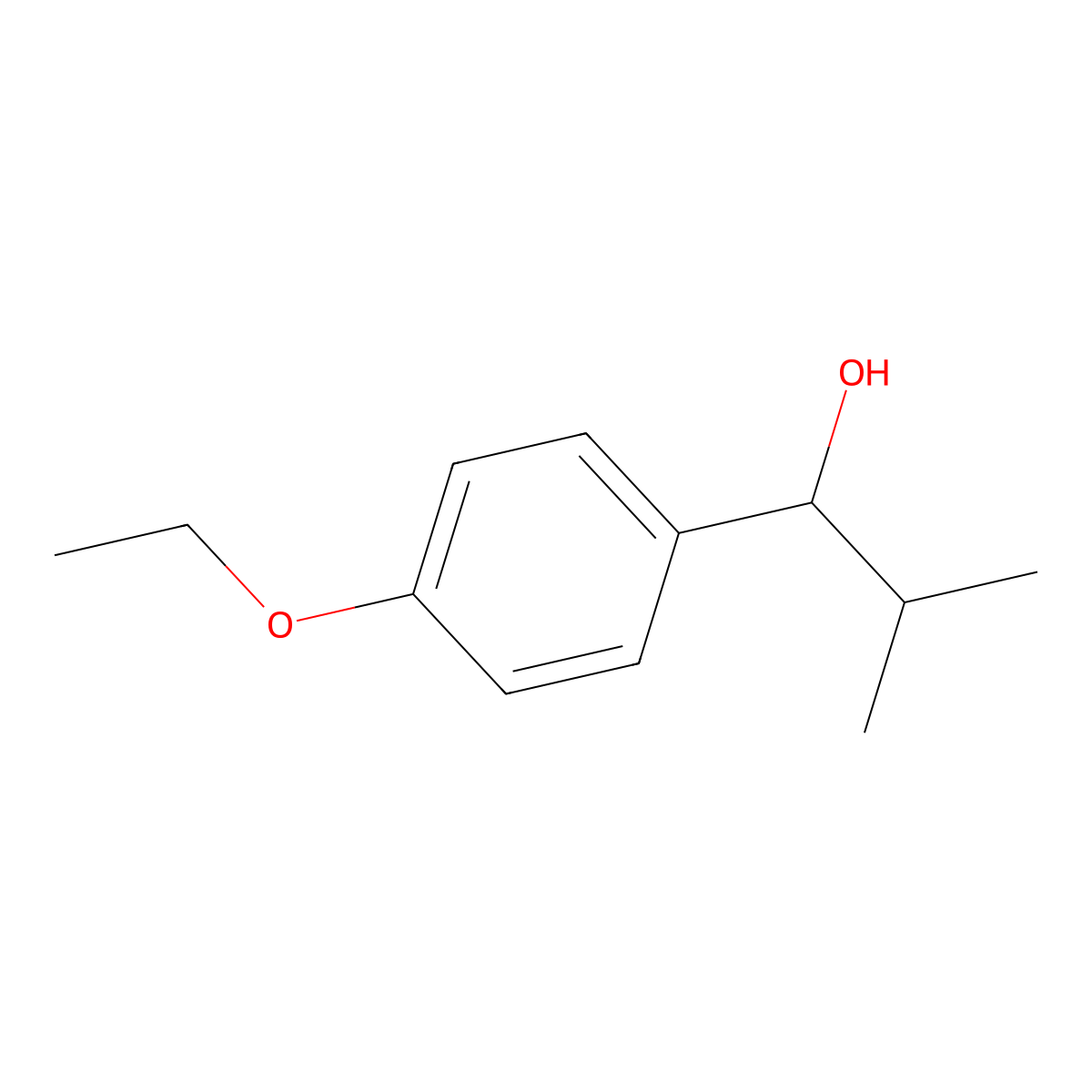 1-(4-Ethoxyphenyl)-2-methylpropan-1-ol molecular structure, CAS 51422-03-8