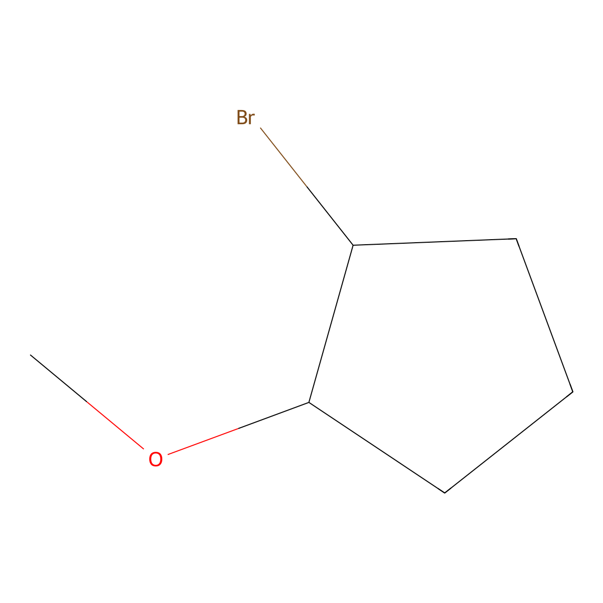 rac-(1R,2R)-1-bromo-2-methoxycyclopentane molecular structure, CAS 51422-76-5